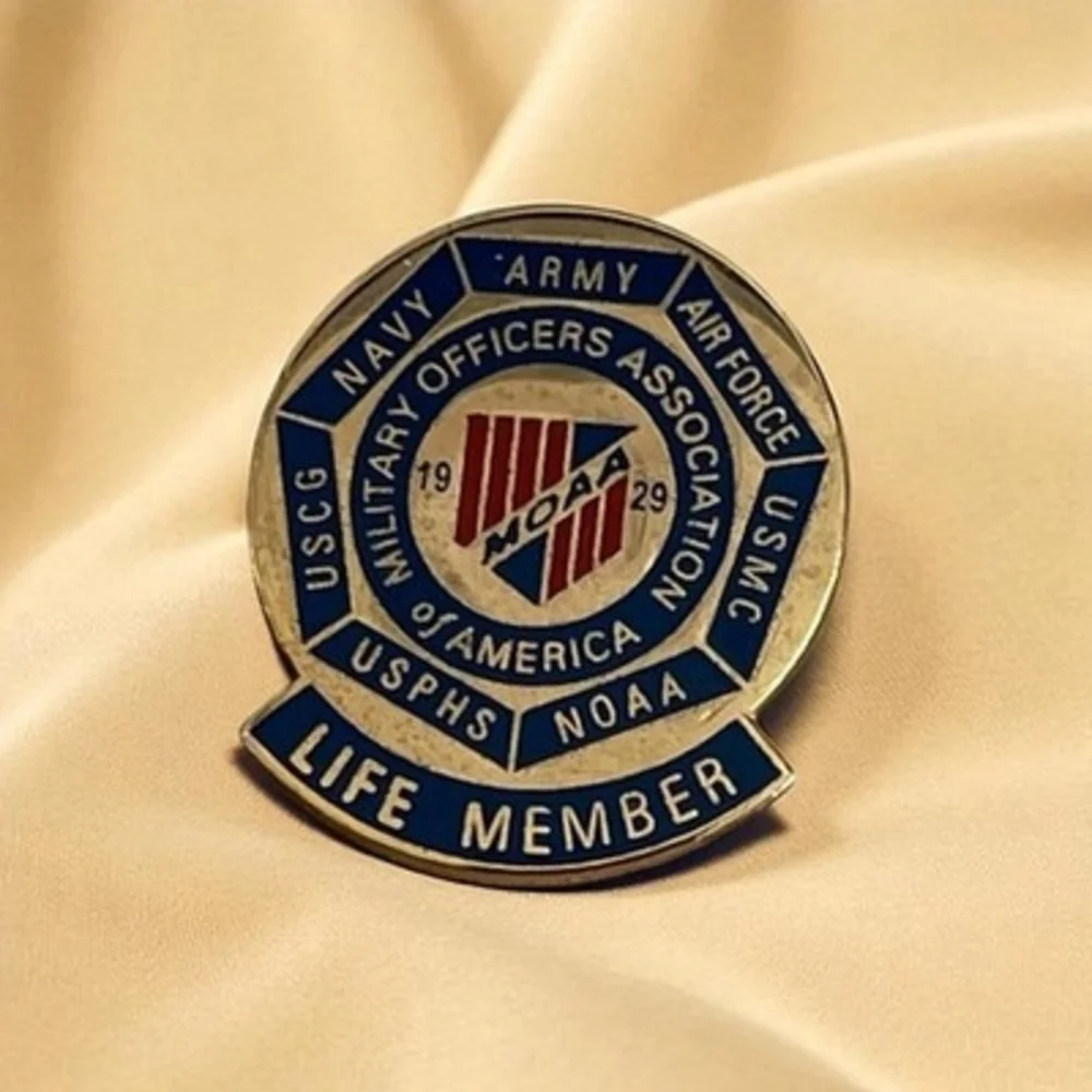 MOAA Life Member Lapel Pin Military Officers Association Vintage